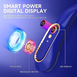 Ventilador de Cuello 720° Pantalla Led Ajustable