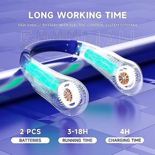 Ventilador de Cuello 720° Pantalla Led Ajustable