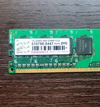 Memoria RAM 1GB DDR2 800 Transcend JM800QLU-1G