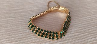 Pulsera  - vintage- chapada en oro 