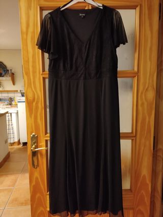 Vestido largo negro talla 48