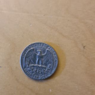 UNA MONETA DI QUARTO DOLLARO USA