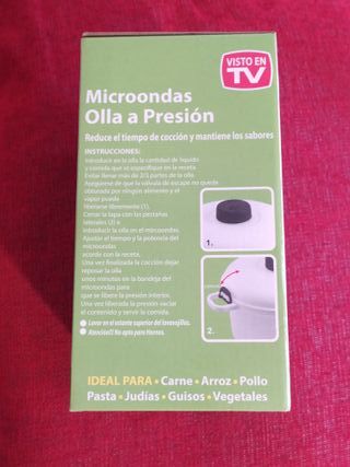OLLA A PRESIÓN PARA MICROONDAS. ANUNCIADO EN TV