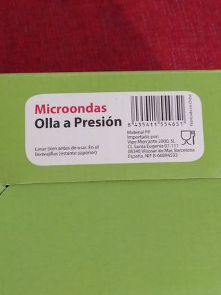 OLLA A PRESIÓN PARA MICROONDAS. ANUNCIADO EN TV