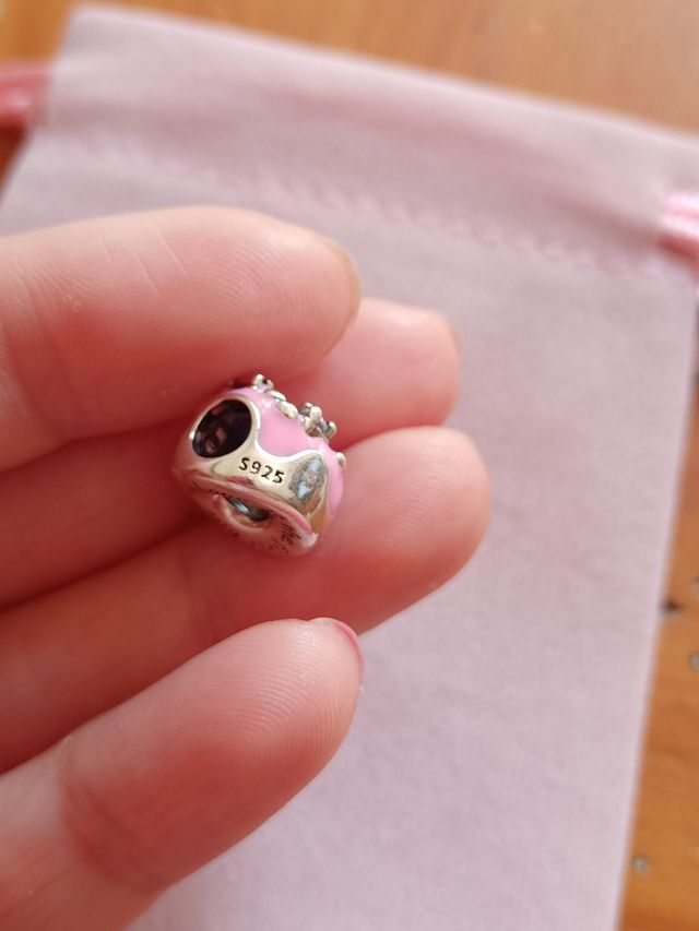 Charm Donuts rosa circonitas de plata