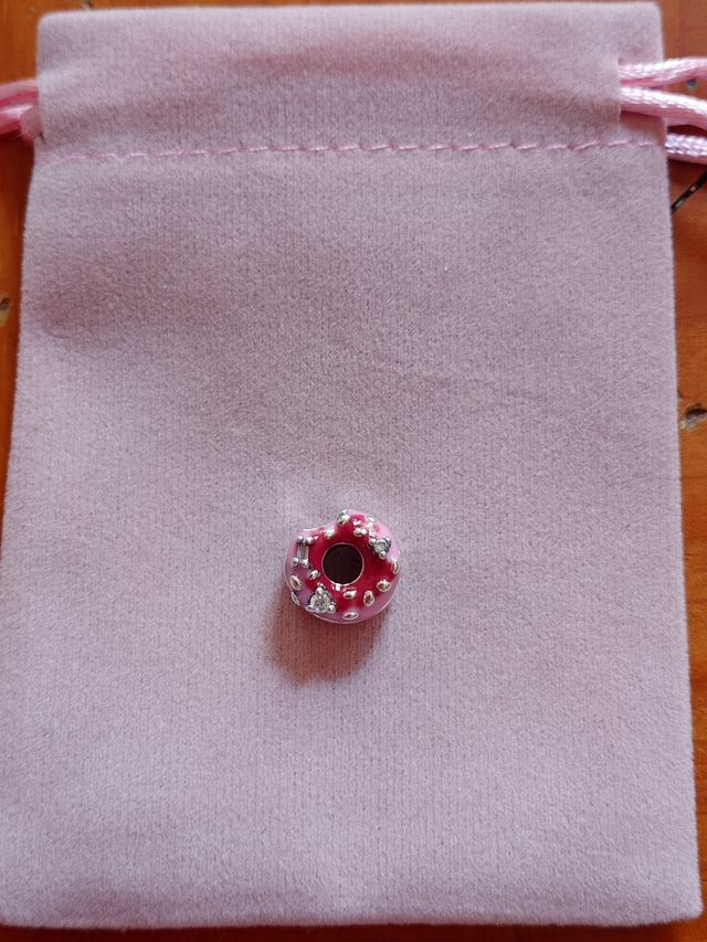 Charm Donuts rosa circonitas de plata