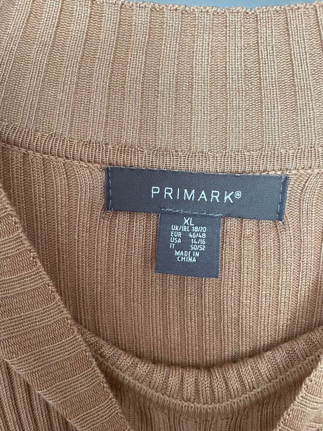 Vestido canalé midi primark