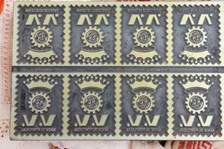 Troquel de imprenta con sello de Portugal, sello