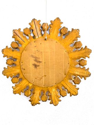 ANTIGUO ESPEJO SOL MADERA