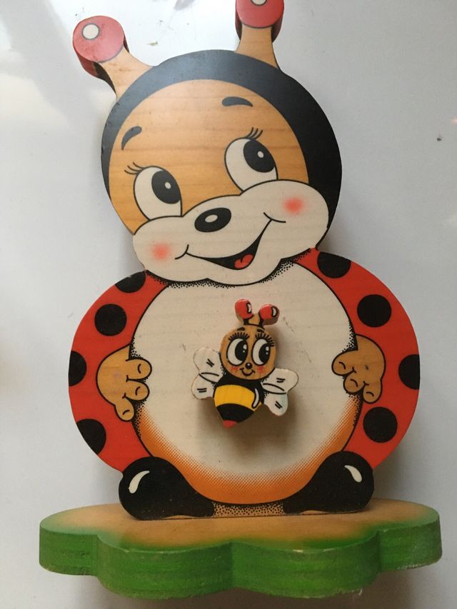 Juguetes madera (cochecito y ladybird musical)+luz