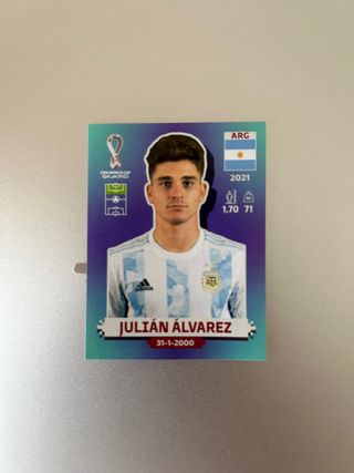 Cromo Julián Alvarez Mundial 2022 Qatar Panini