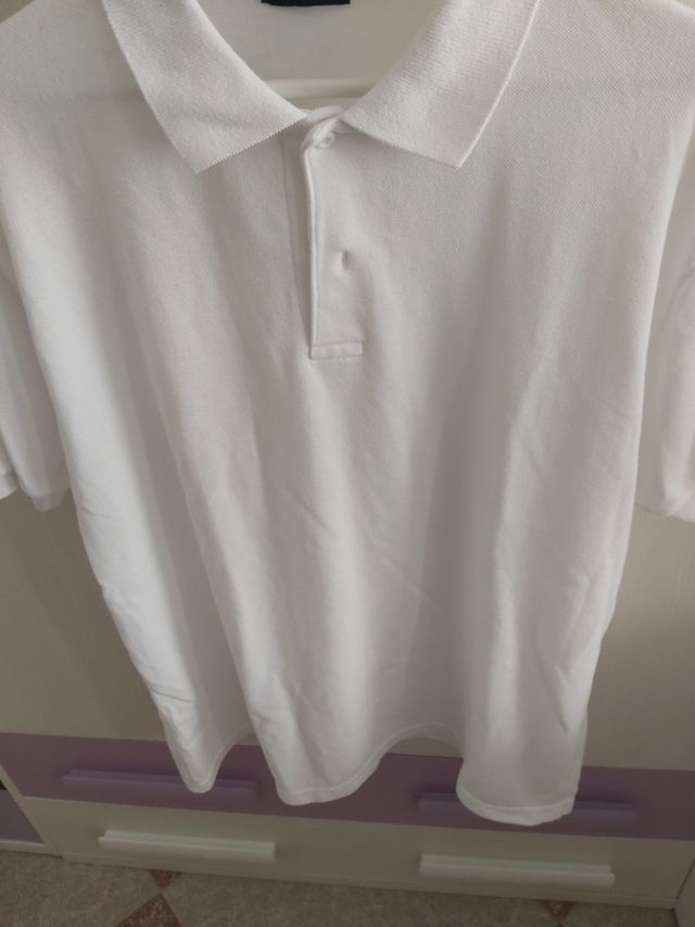 Polo escolar blanco