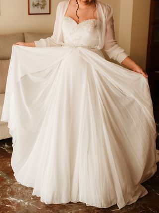 Vestido novia palabra de honor