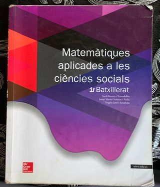Libro de matemáticas 1o Bach