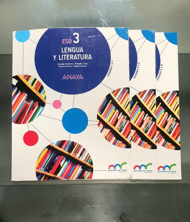 3 Libros Lengua y literatura Anaya 3 ESO con CD