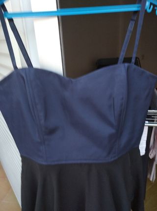 Vestido fiesta / graduación corto en azul