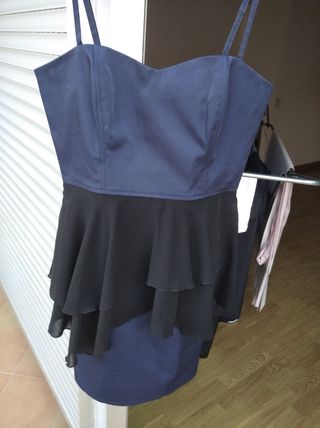 Vestido fiesta / graduación corto en azul