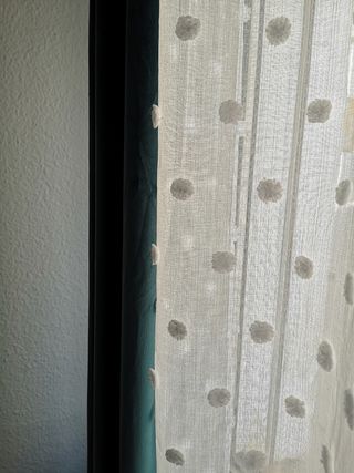 Cortinas de ante verde menta azulón 135x200