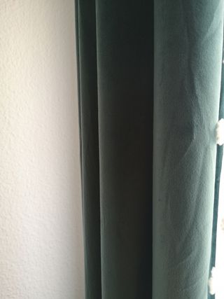 Cortinas de ante verde menta azulón 135x200