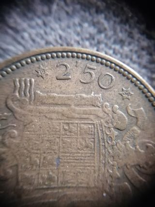 moneda 2.5 pesetas  1953