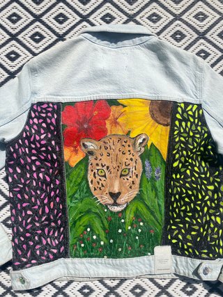 cazadora pintada a mano