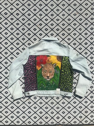 cazadora pintada a mano