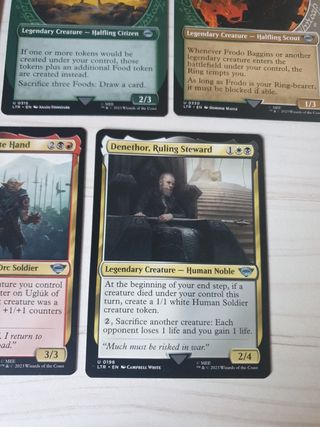Cartas infrecuentes Magic y cuerno Gondor