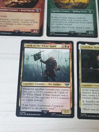 Cartas infrecuentes Magic y cuerno Gondor