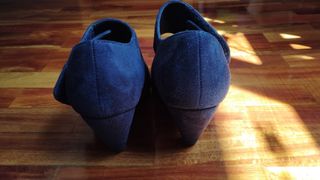 zapatos azules tacon