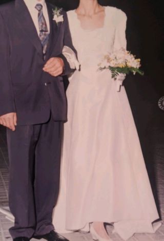 Vestido novia de seda salvaje