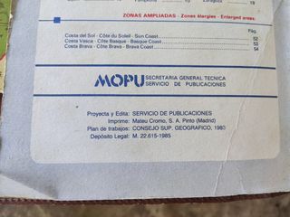 Mapa oficial de carreteras 1985