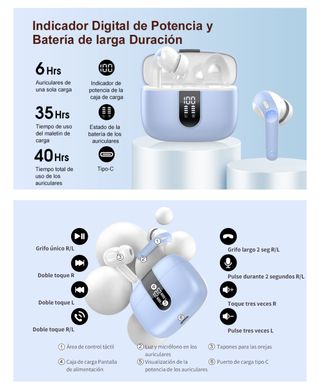 Auriculares inalámbricos bluetooth 5.2