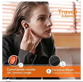 Auricular monoaural inalámbrico bluetooth V5.0.
