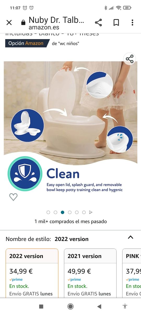 WC aprendizaje niños