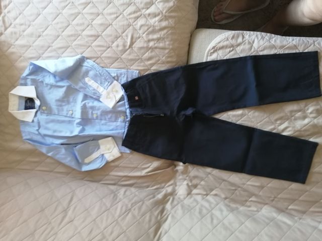 Lote camisa y pantalon vestir niño 3/4 años