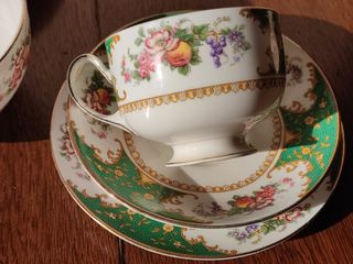 2 Trios Porcelana Antigua Inglesa Waring Gillow