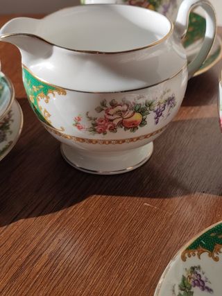2 Trios Porcelana Antigua Inglesa Waring Gillow