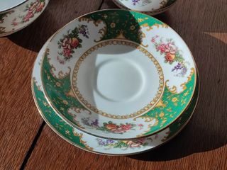 2 Trios Porcelana Antigua Inglesa Waring Gillow