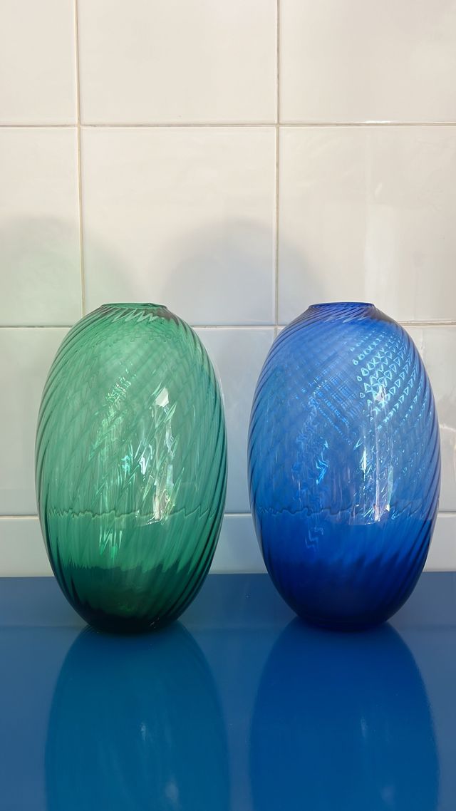 Vaso in vetro Acquachiara blu