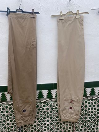 2 Pantalones color crema por 3€