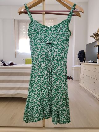 Vestido flores abertura
