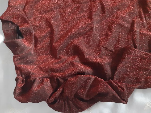 Maglietta laminata bordeaux 