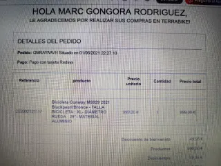 Negociable! Bicicleta Conway MS 929 Talla XL 29"