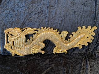 Dragones Naga birmanos, par (madera, dorado)