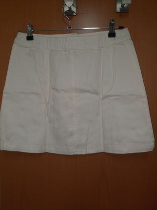 falda vaquera blanca h&m