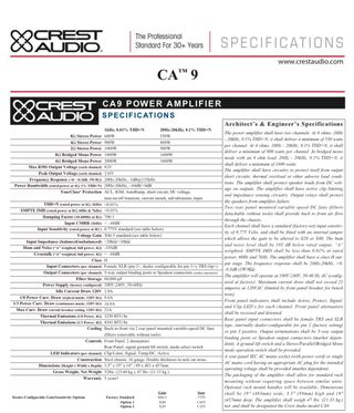 Etapa de potencia Crest CA9