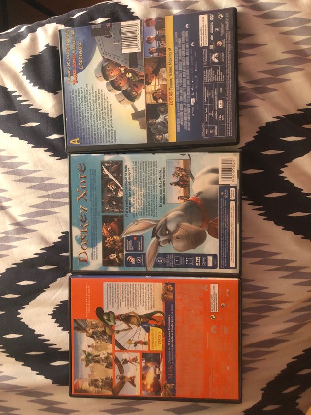 tres peliculas de dibujos DVD