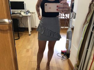 Falda mini cuadro vichi