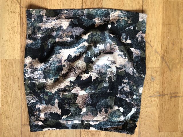 Falda mini drapeada camuflaje