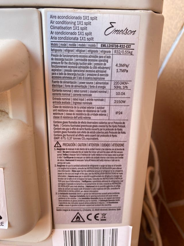 Aire acondicionado Emelson